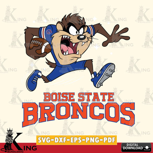 Boise State Broncos Angry Taz Football SVG file, Cut file  , Digital Download , Instant Download, Taz svg, NCAA svg