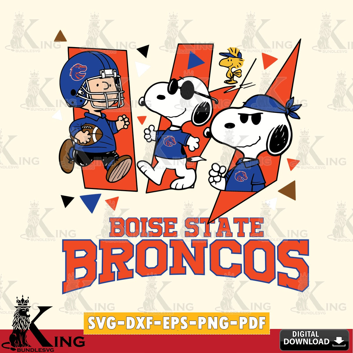 Boise State Broncos Peanuts Joe Cool SVG, Cricut, Cut file  , Digital Download , Instant Download, Peanuts svg, NCAA svg, Football svg, Sport svg