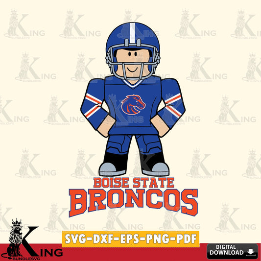 Boise State Broncos Roblox Cool Football SVG file , NCAA Cricut,  File cut , Digital Download , PDF File