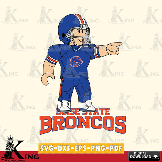 Boise State Broncos Roblox Player Football SVG file , NCAA Cricut,  File cut , Digital Download , PDF File
