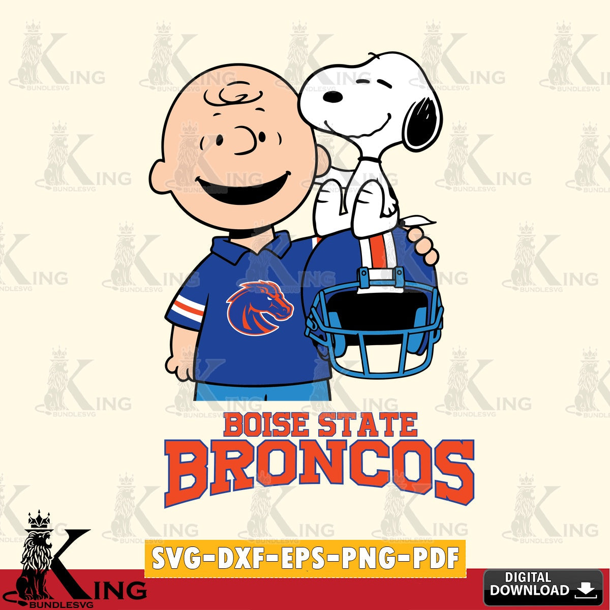 Boise State Broncos Snoopy On Helmet SVG, Cricut, Cut file  , Digital Download , Instant Download, Peanuts svg, NCAA svg, Football svg, Sport svg