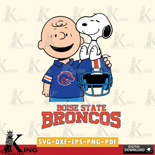 Boise State Broncos Snoopy On Helmet SVG, Cricut, Cut file  , Digital Download , Instant Download, Peanuts svg, NCAA svg, Football svg, Sport svg