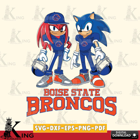 Boise State Broncos Sonic And Knuckles Player Football SVG file, Vector , Digital Download , PDF File , Instant Download