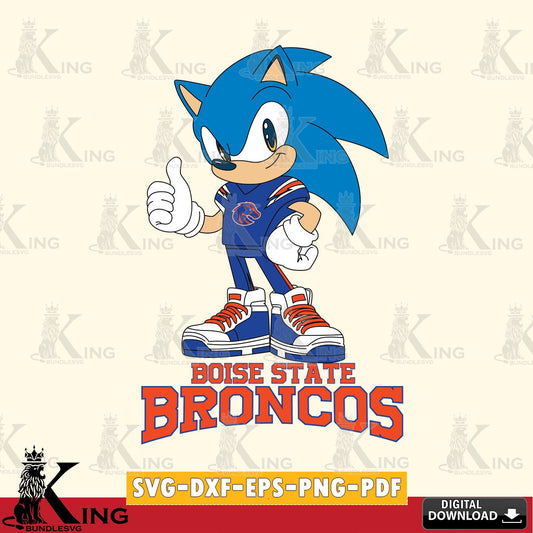 Boise State Broncos Sonic Like Football SVG file, Vector , Digital Download , PDF File , Instant Download