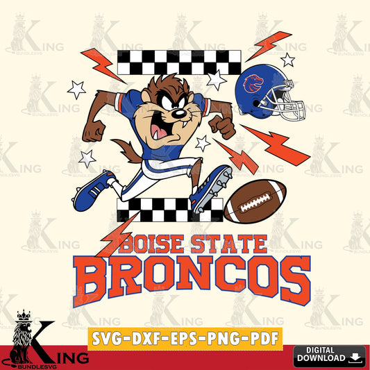 Boise State Broncos Taz Football Lightning SVG file, Cut file  , Digital Download , Instant Download, Taz svg, NCAA svg
