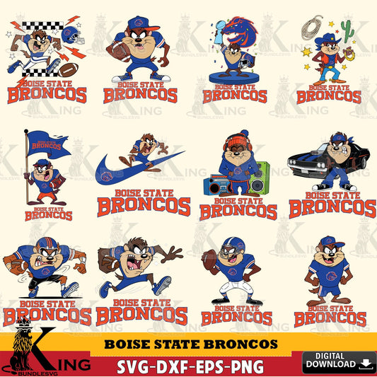 Boise State Broncos Taz Football NCAA Bundle SVG file, Cut file  , Digital Download , Instant Download, Taz svg, NCAA svg