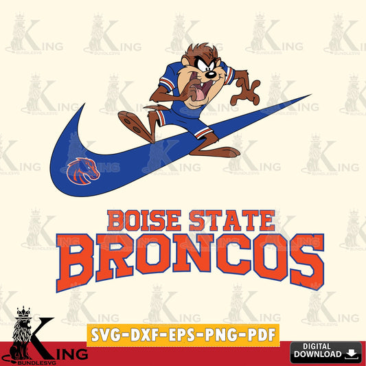 Boise State Broncos Taz Football Nike SVG file, Cut file  , Digital Download , Instant Download, Taz svg, NCAA svg