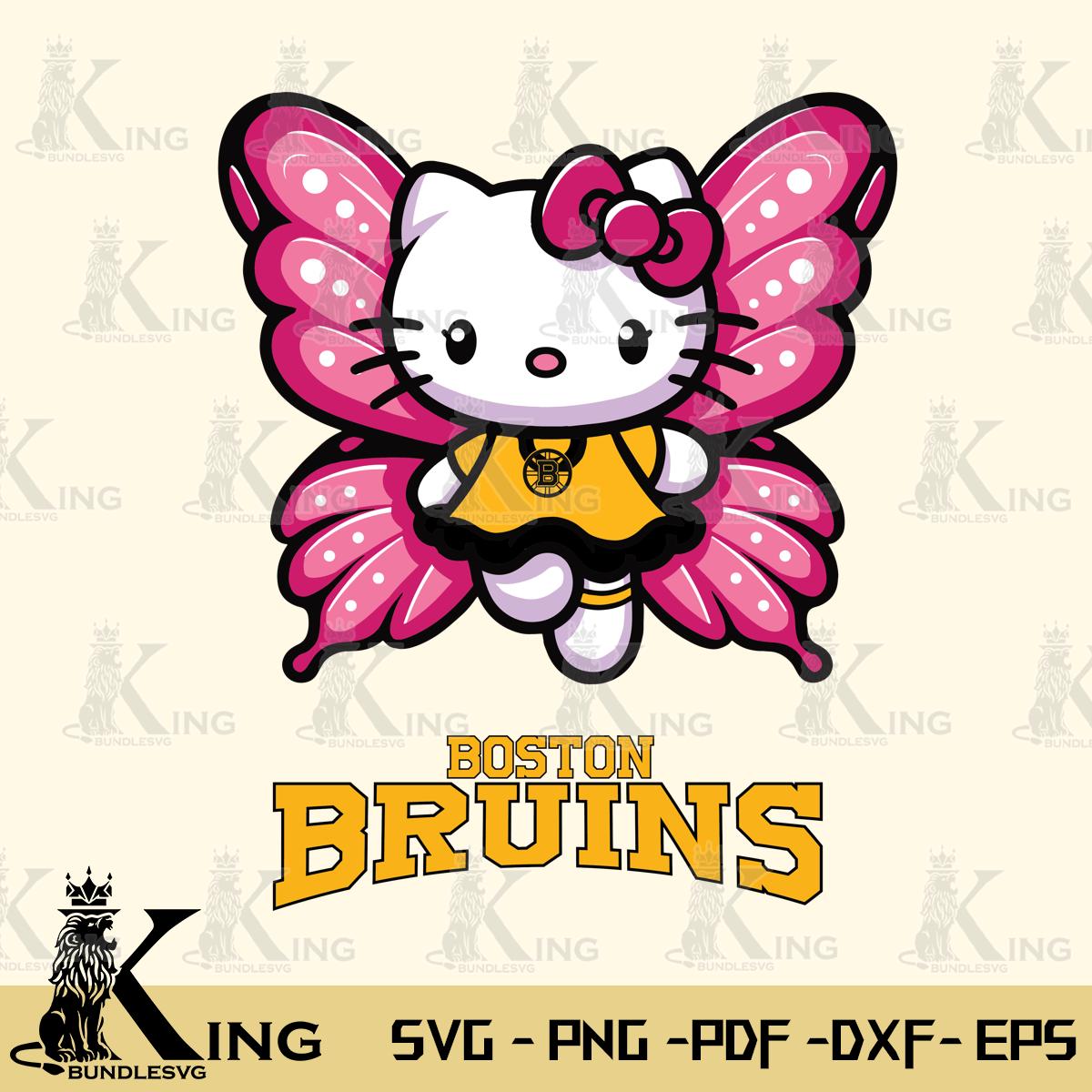 Boston Bruins Hello Kitty Dreamscape Svg Eps Dxf Png File, Digital Download