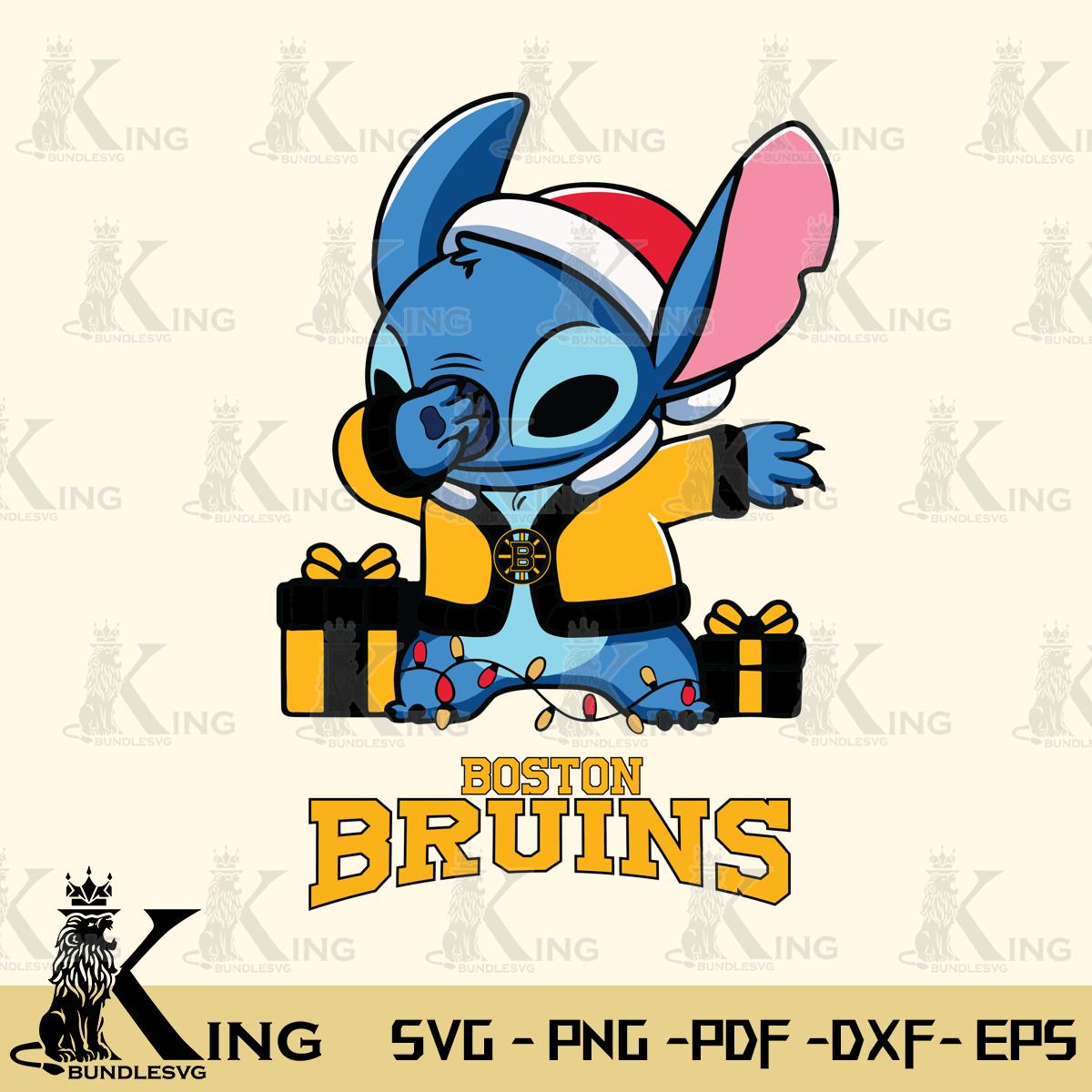 Boston Bruins Stitch Merry Christmas Svg Eps Dxf Png File, Digital Download