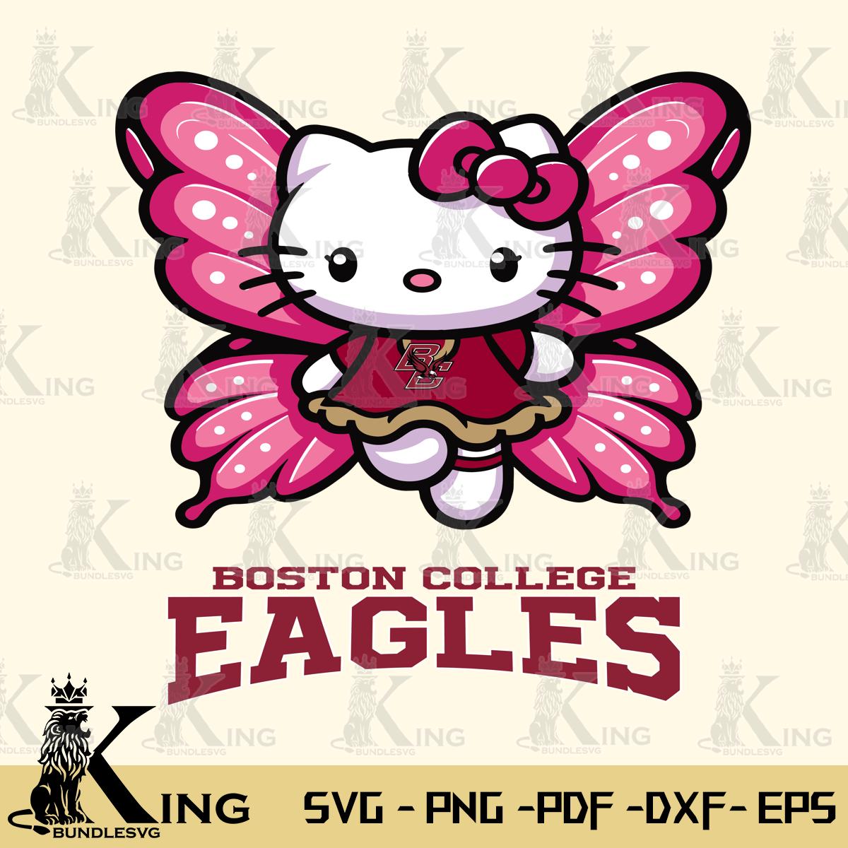 Boston College Eagles Hello Kitty Dreamscape Svg Eps Dxf Png File, Digital Download