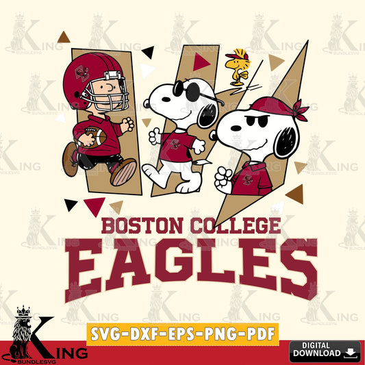 Boston College Eagles Peanuts Joe Cool SVG, Cricut, Cut file  , Digital Download , Instant Download, Peanuts svg, NCAA svg, Football svg, Sport svg