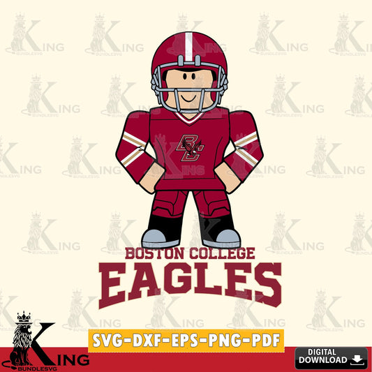 Boston College Eagles Roblox Cool Football SVG file , NCAA Cricut,  File cut , Digital Download , PDF File