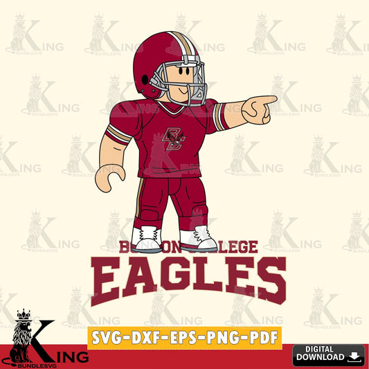 Boston College Eagles Roblox Player Football SVG file , NCAA Cricut,  File cut , Digital Download , PDF File