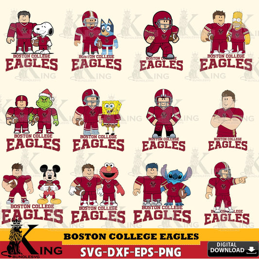 Boston College Eagles Roblox With Friends football NCAA Bundle SVG file , NCAA Cricut,  File cut , Digital Download , PDF File