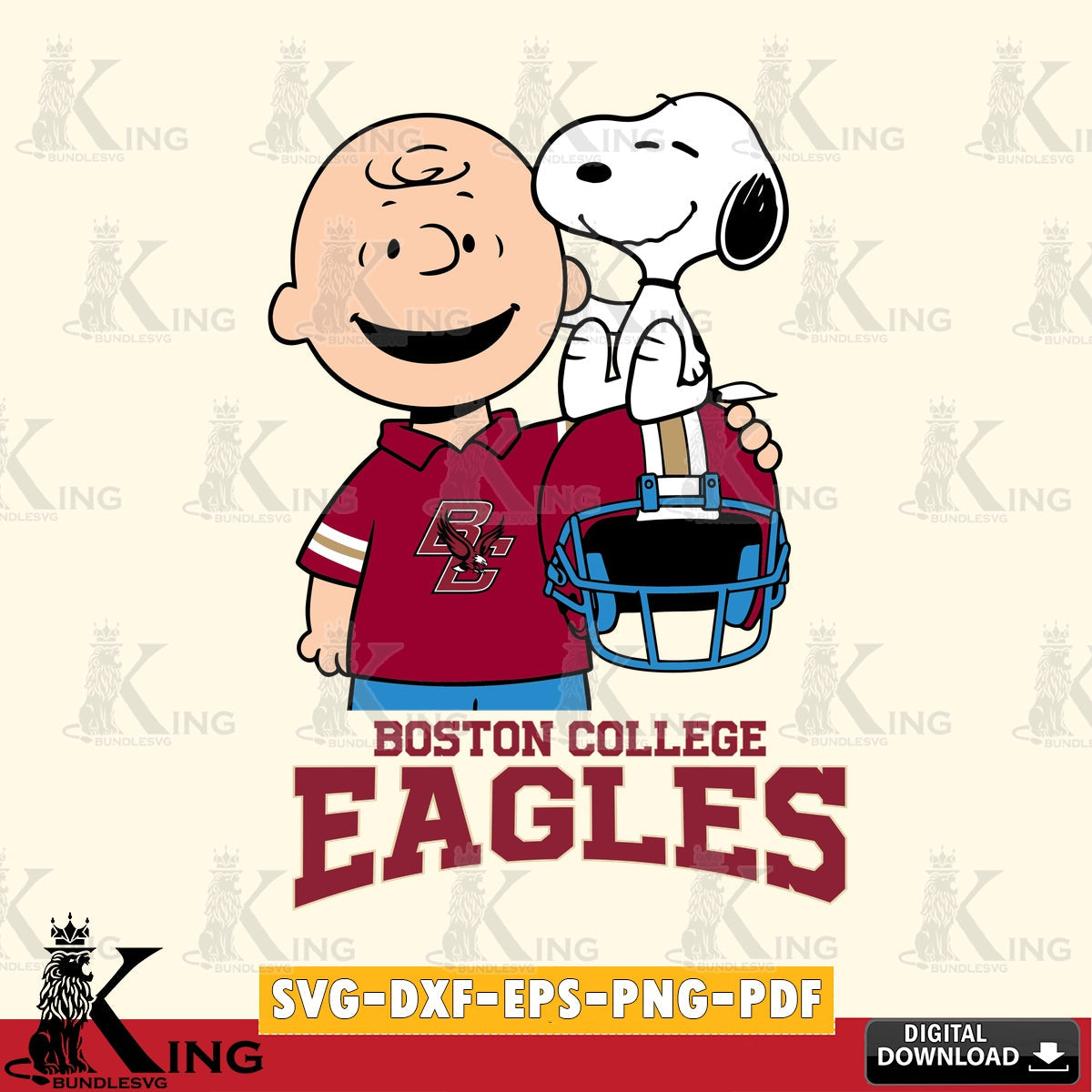Boston College Eagles Snoopy On Helmet SVG, Cricut, Cut file  , Digital Download , Instant Download, Peanuts svg, NCAA svg, Football svg, Sport svg