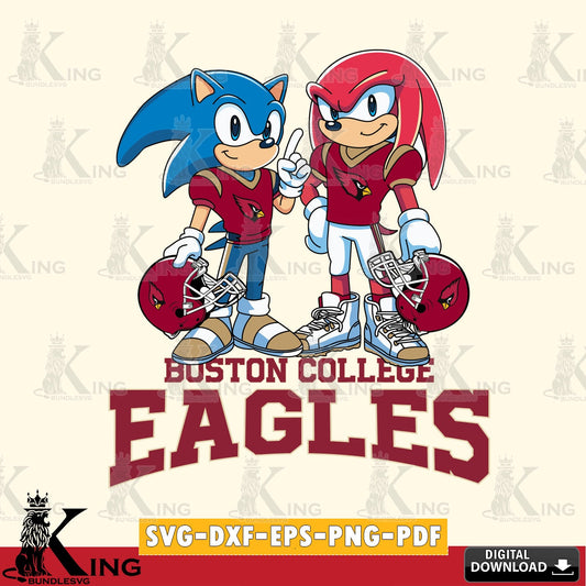 Boston College Eagles Sonic And Knuckles Football SVG file, Vector , Digital Download , PDF File , Instant Download