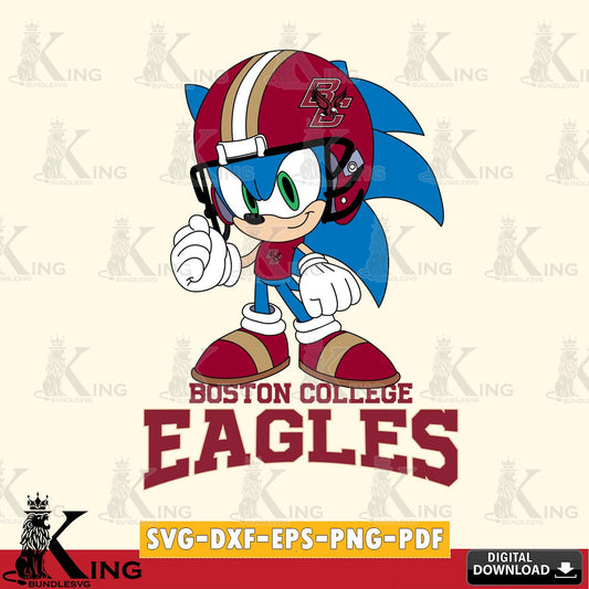 Boston College Eagles Sonic Football Mascot SVG file, Vector , Digital Download , PDF File , Instant Download