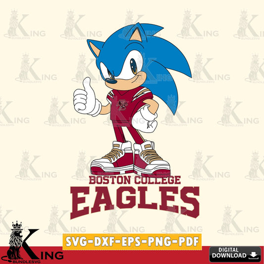 Boston College Eagles Sonic Like Football SVG file, Vector , Digital Download , PDF File , Instant Download