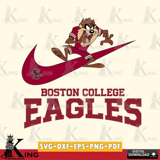 Boston College Eagles Taz Football Nike SVG file, Cut file  , Digital Download , Instant Download, Taz svg, NCAA svg
