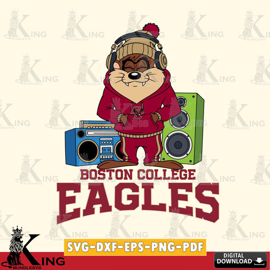 Boston College Eagles Taz Hip Hop SVG file, Cut file  , Digital Download , Instant Download, Taz svg, NCAA svg