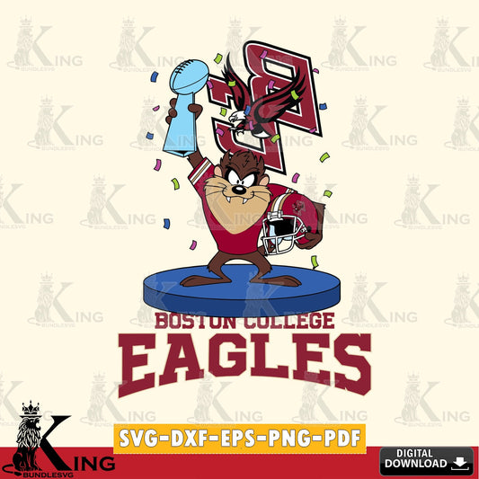 Boston College Eagles Taz Trophy Podium SVG file, Cut file  , Digital Download , Instant Download, Taz svg, NCAA svg