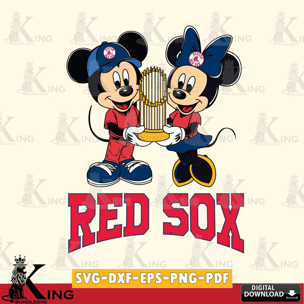Boston Red Sox Mickey Minnie Mouse Champions SVG File, MLB for Cricut, Silhouette, Digital Download , file cut