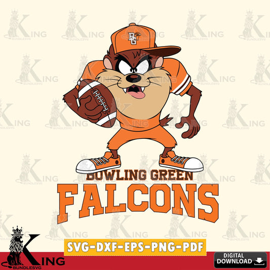 Bowling Green Falcons Đồng phục bóng đá Taz SVG file, Cut file  , Digital Download , Instant Download, Taz svg, NCAA svg