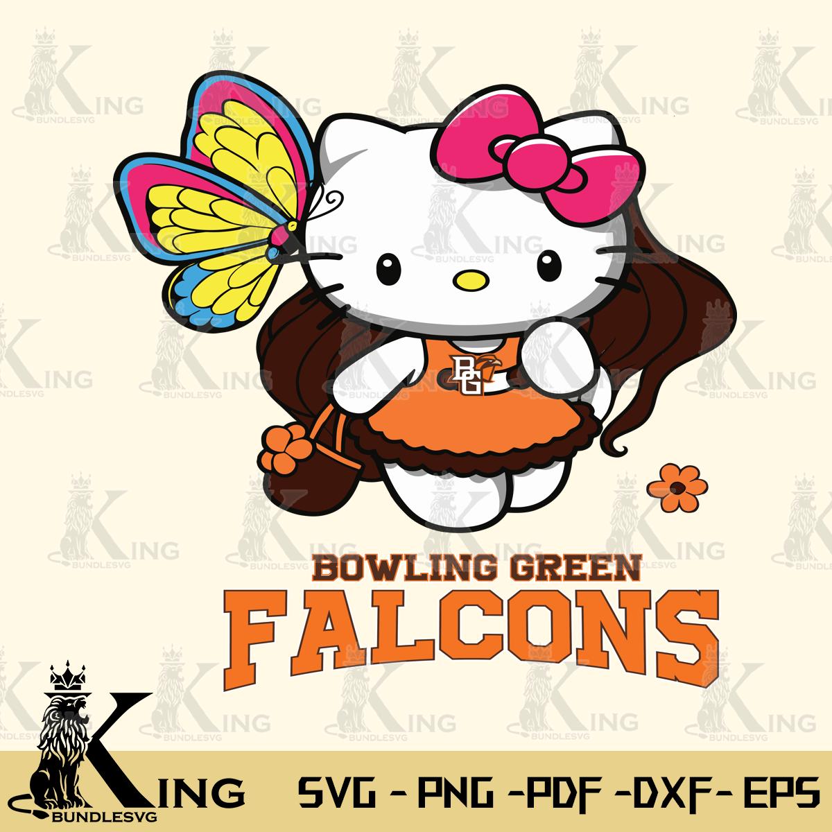 Bowling Green Falcons Kitty Cartoon Svg Eps Dxf Png File, Digital Download