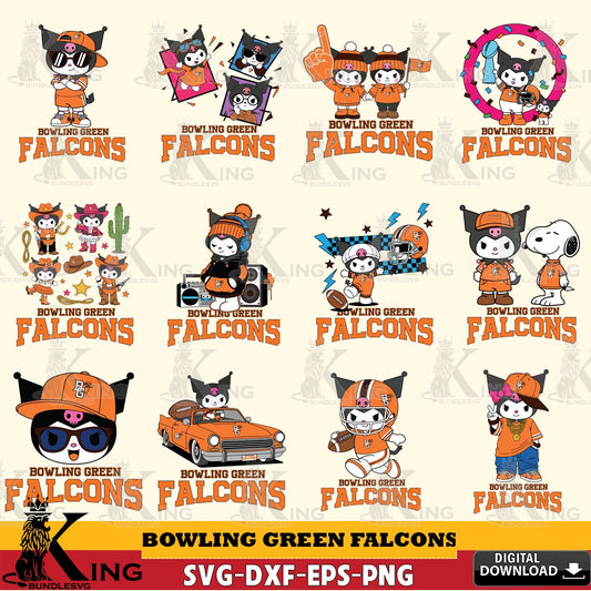 Bowling Green Falcons Kuromi Football Jersey NCAA Bundle SVG file, Cricut, Cut file  , Digital Download , Instant Download, Sanrio svg, Clipart