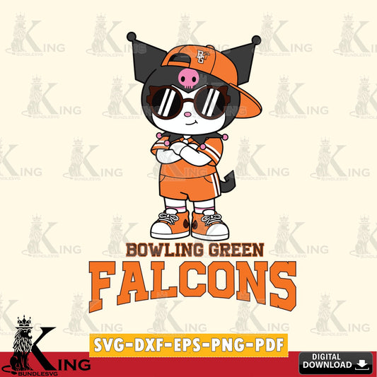 Bowling Green Falcons Kuromi Football Jersey SVG file, Cricut, Cut file  , Digital Download , Instant Download, Sanrio svg, Clipart