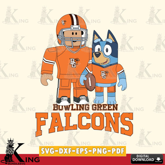 Bowling Green Falcons Roblox & Bluey Football SVG file , NCAA Cricut,  File cut , Digital Download , PDF File