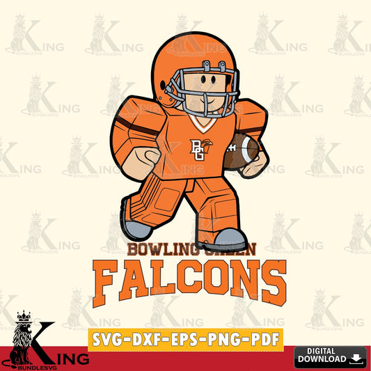 Bowling Green Falcons Roblox Player Rugby SVG file , NCAA Cricut,  File cut , Digital Download , PDF File