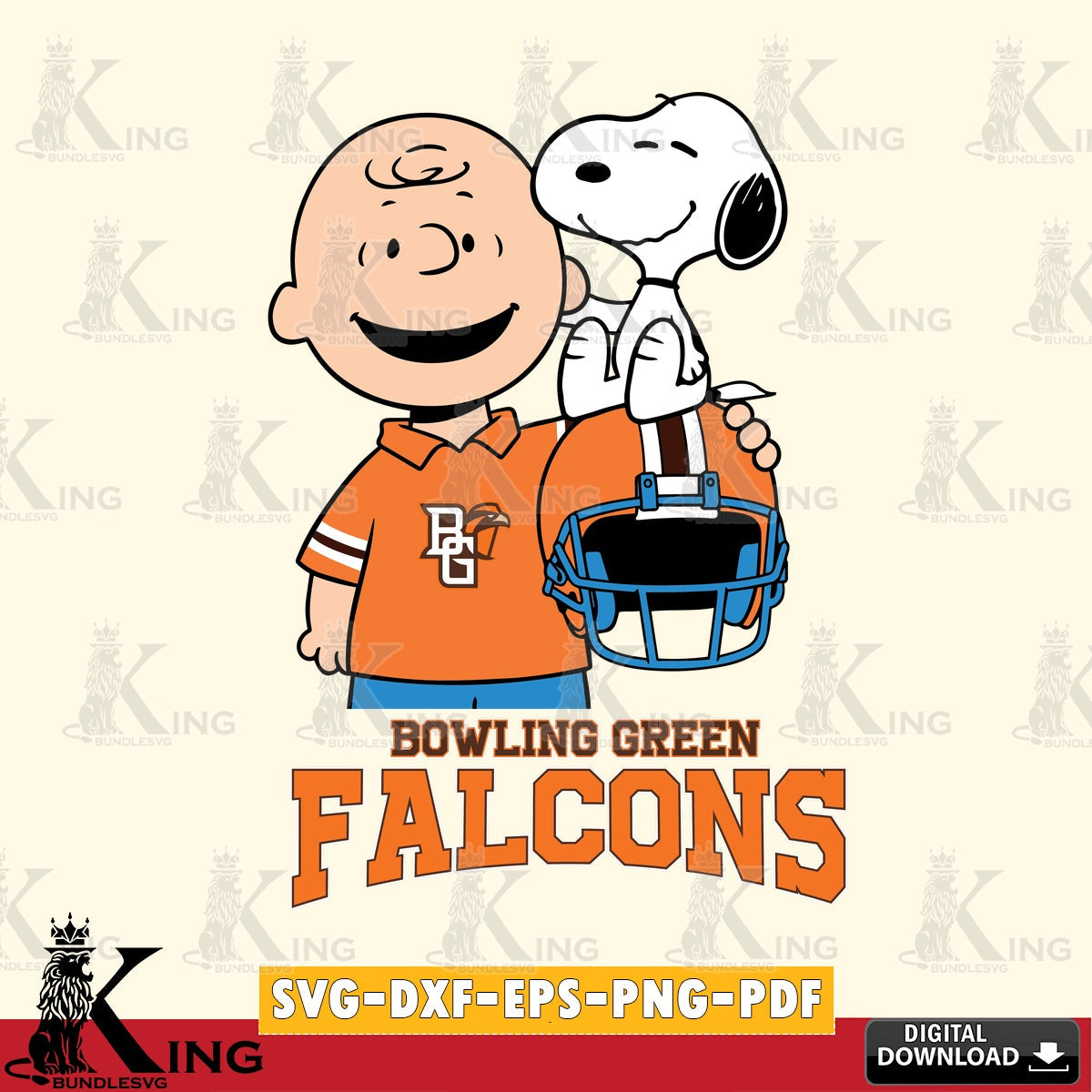 Bowling Green Falcons Snoopy On Helmet SVG, Cricut, Cut file  , Digital Download , Instant Download, Peanuts svg, NCAA svg, Football svg, Sport svg