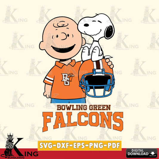 Bowling Green Falcons Snoopy On Helmet SVG, Cricut, Cut file  , Digital Download , Instant Download, Peanuts svg, NCAA svg, Football svg, Sport svg