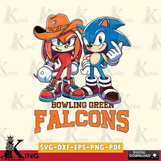 Bowling Green Falcons Sonic & Knuckles Football Mascot SVG file, Vector , Digital Download , PDF File , Instant Download