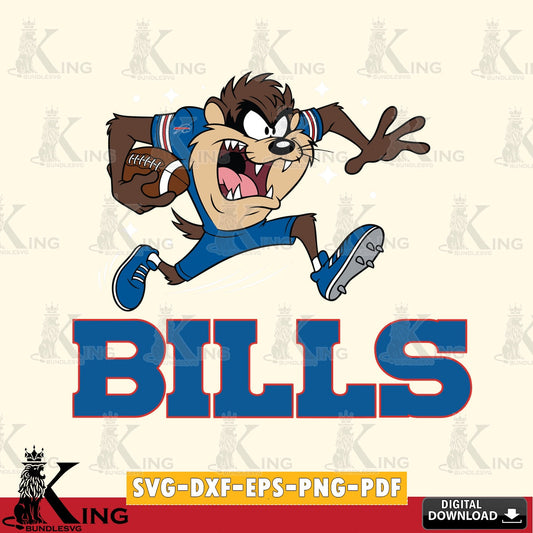 Buffalo Bills Angry Taz Football Cut file  , Digital Download , Instant Download, Looney Tunes svg, Football svg