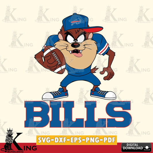 Buffalo Bills Đồng phục bóng đá Taz Cut file  , Digital Download , Instant Download, Looney Tunes svg, Football svg