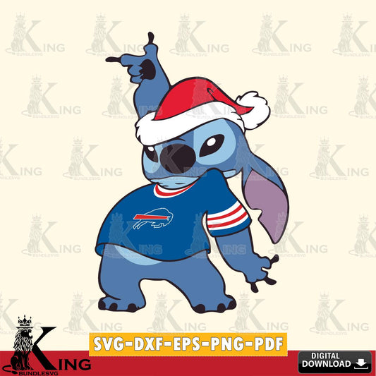 Buffalo Bills Disney Lilo & Stitch Christmas SVG, NFL for Cricut, Silhouette, Digital Download , file cut