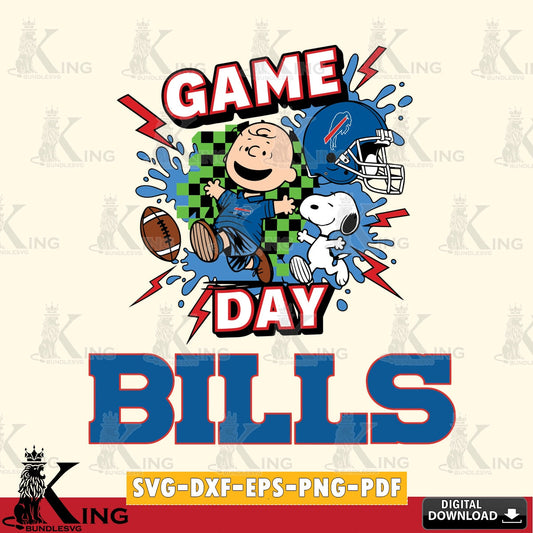 Buffalo Bills Game Day Peanuts Cricut file , Cut file  , Digital Download , PDF File , Instant Download