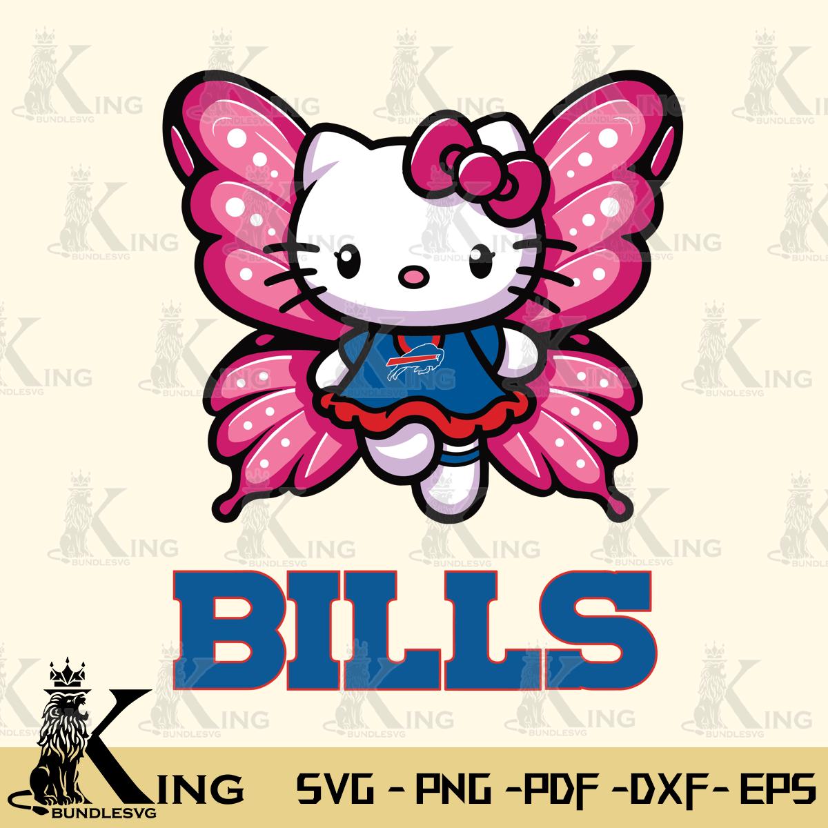 Buffalo Bills Hello Kitty Dreamscape Svg Eps Dxf Png File, Digital Download