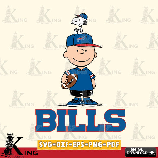 Buffalo Bills Peanuts Football Rugby Cricut file , Cut file  , Digital Download , PDF File , Instant Download