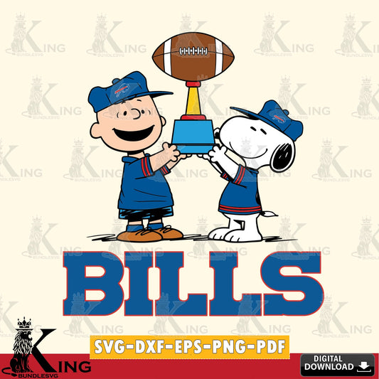 Buffalo Bills Peanuts Football Trophy Cricut file , Cut file  , Digital Download , PDF File , Instant Download
