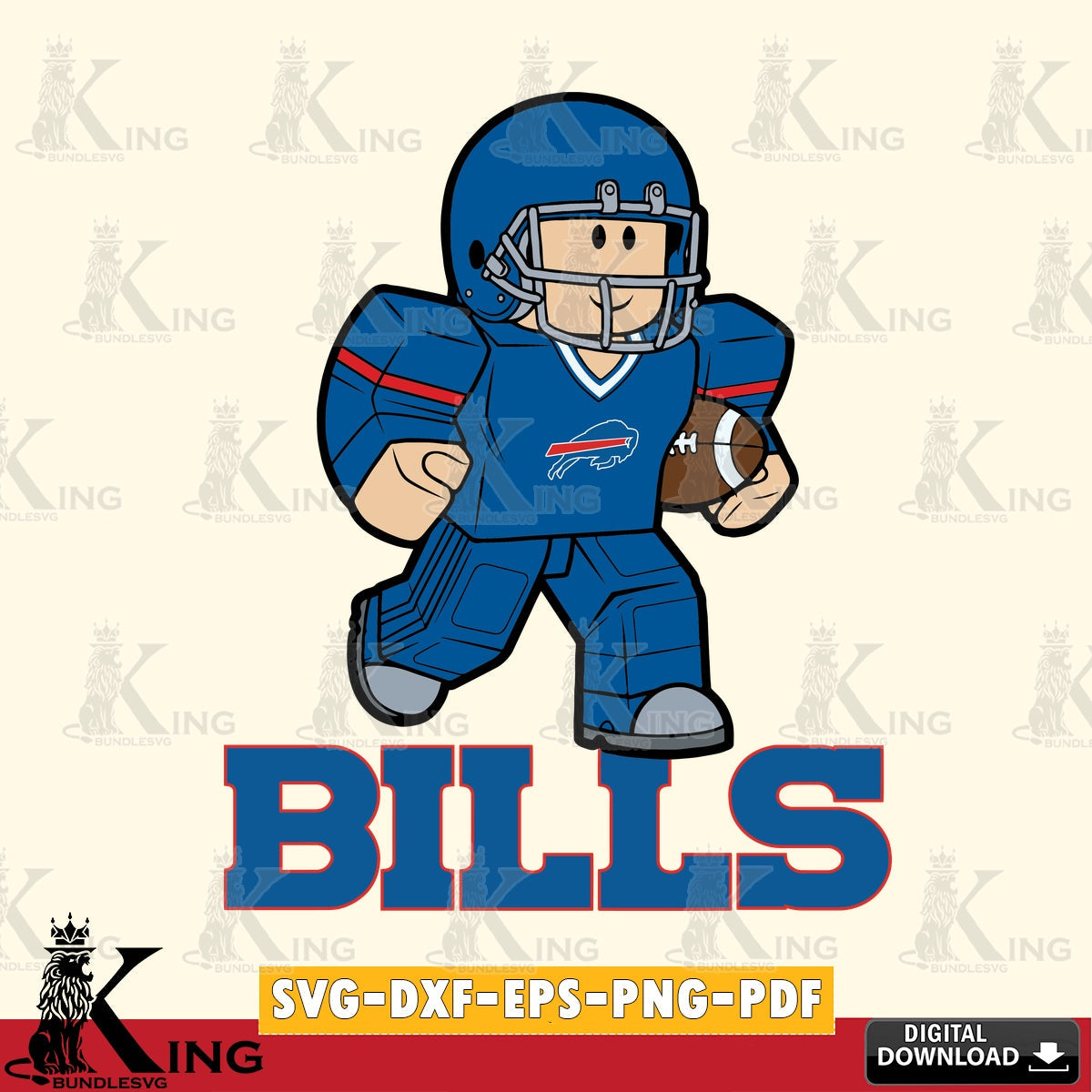 Buffalo Bills Roblox Player Rugby SVG file , Cricut, NFL  File cut , Digital Download , PDF File