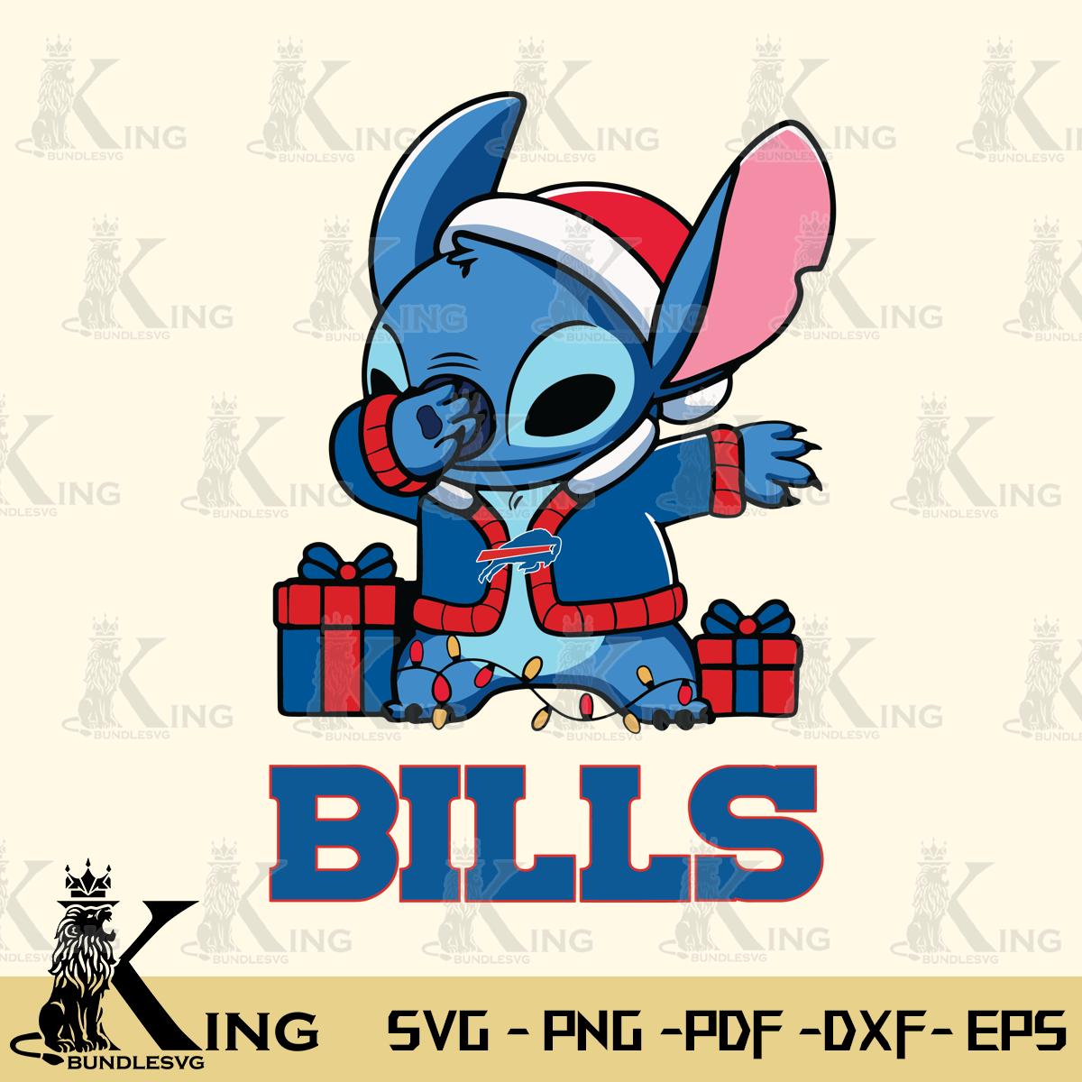 Buffalo Bills Stitch Merry Christmas Svg Eps Dxf Png File, Digital Download