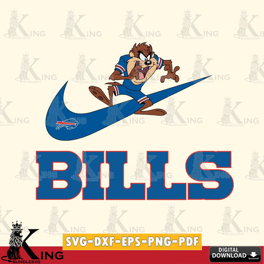 Buffalo Bills Taz Football Nike Cut file  , Digital Download , Instant Download, Looney Tunes svg, Football svg
