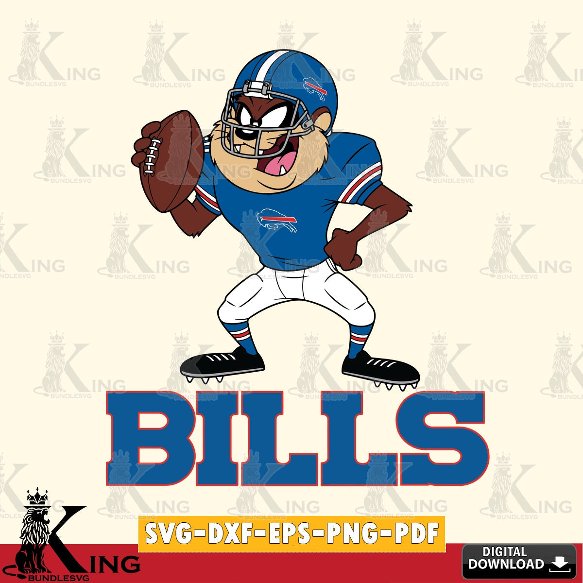 Buffalo Bills Taz Football Player Cut file  , Digital Download , Instant Download, Looney Tunes svg, Football svg
