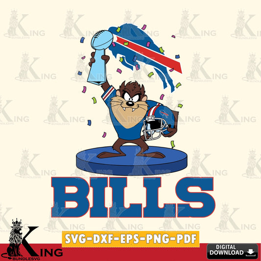 Buffalo Bills Taz Trophy Podium Cut file  , Digital Download , Instant Download, Looney Tunes svg, Football svg