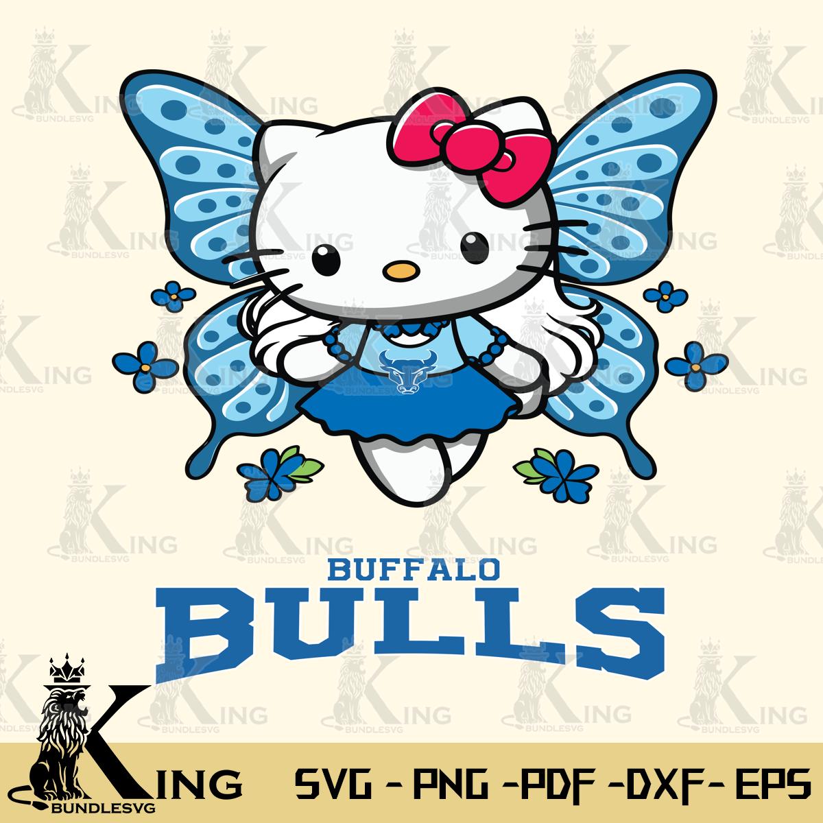 Buffalo Bulls Butterfly Kitty Charm Svg Eps Dxf Png File, Digital Download