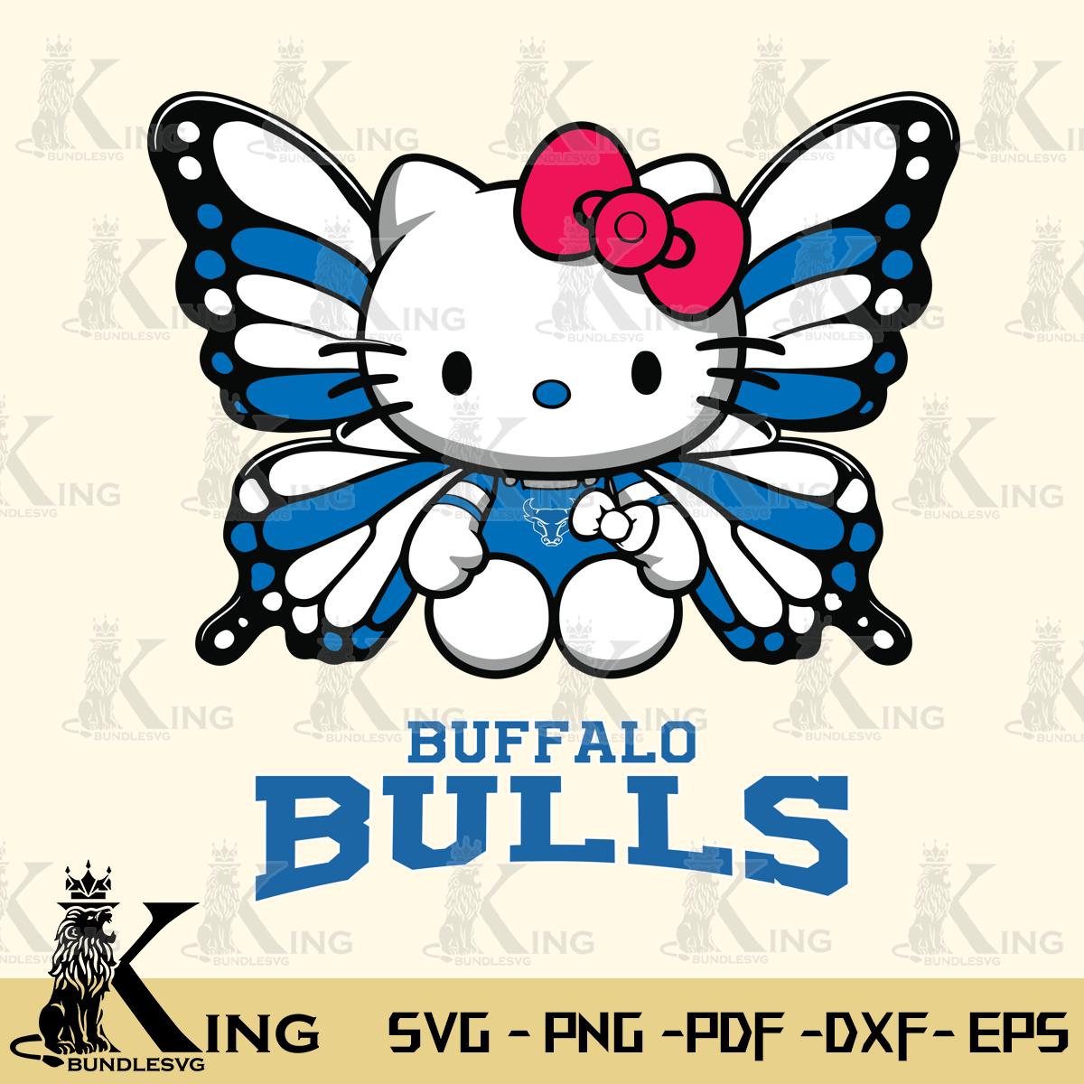 Buffalo Bulls Butterfly Kitty Delight Svg Eps Dxf Png File, Digital Download