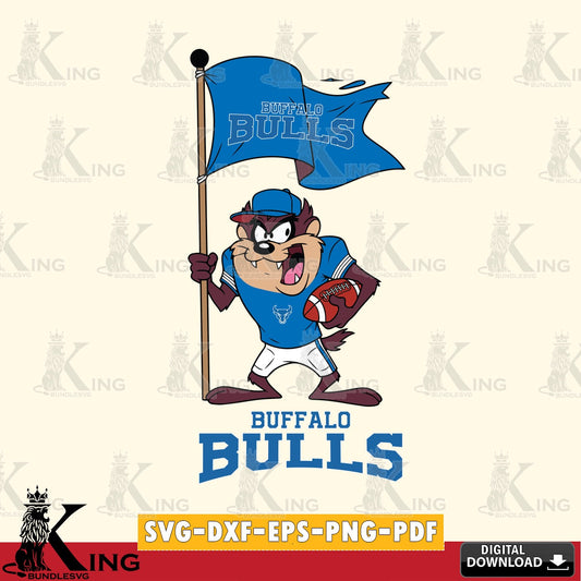 Buffalo Bulls Football Taz Flag Art SVG file, Cut file  , Digital Download , Instant Download, Taz svg, NCAA svg